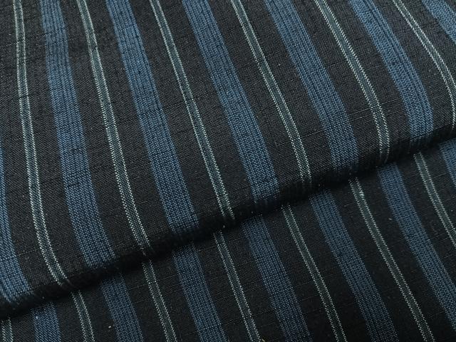 平和屋着物●上質な紬　間道　ロング丈　正絹　逸品　未使用　AABF9580ph
