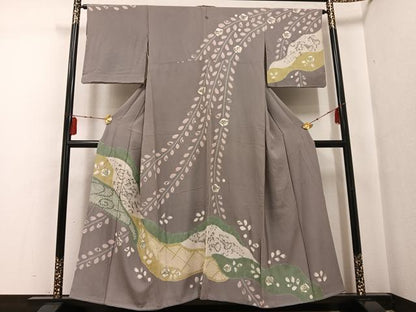 平和屋着物●訪問着 絞り 辻が花 正絹 逸品 AABF9589ph