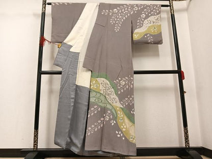 平和屋着物●訪問着 絞り 辻が花 正絹 逸品 AABF9589ph