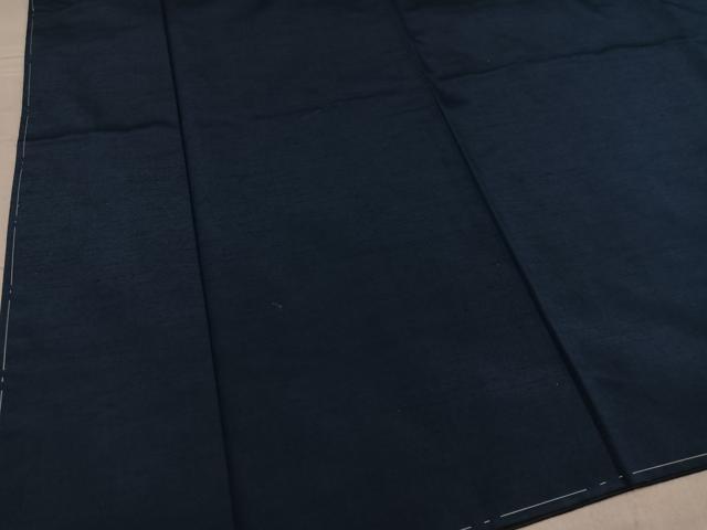 平和屋着物●男性　紬　アンサンブル　色無地　鉄御納戸色　正絹　逸品　未使用　AABF9590ph