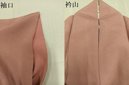 平和屋着物●上質な色無地 水柿色 正絹 逸品 AABF9598ph