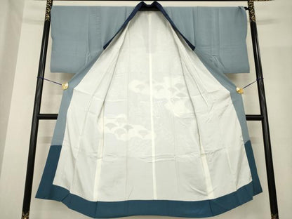 平和屋着物●男性　長襦袢　袷　絞り　登り龍　正絹　逸品　AABF9601ck