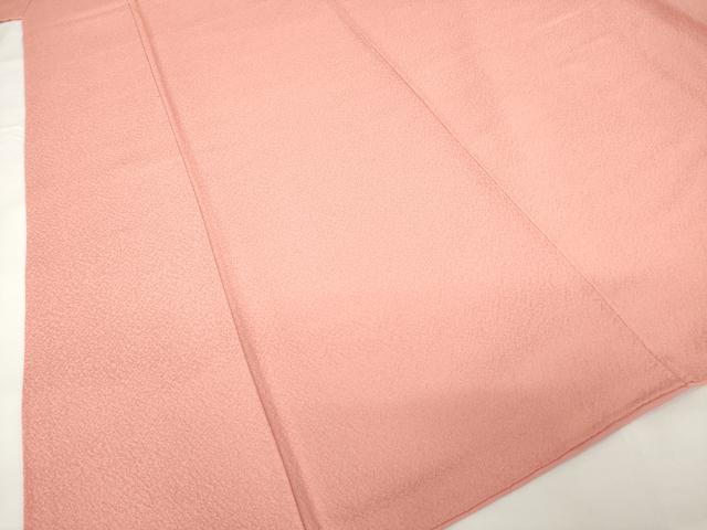 平和屋着物●上質な色無地　薄紅色　正絹　逸品　AABF9603ck