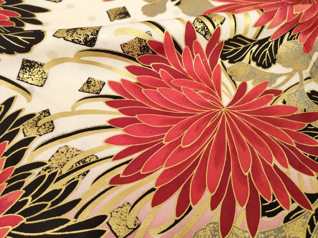 平和屋着物●Luxjewel　振袖　刺繍　菊　暈し染め　金彩　ロング丈　正絹　逸品　AABF9610ck