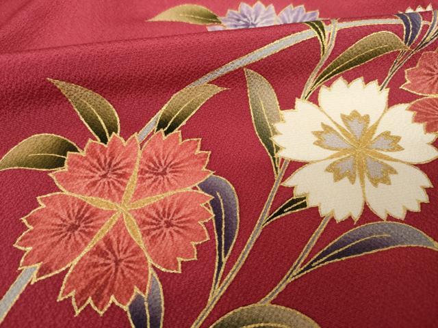 平和屋着物●豪華振袖　駒刺繍　花蝶文　金彩　正絹　逸品　AABF9612ck
