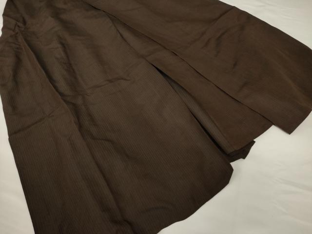 平和屋着物●男性　馬乗り袴　縞　正絹　逸品　AABF9616ck