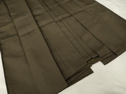 平和屋着物●男性　馬乗り袴　縞　三越扱い　正絹　逸品　AABF9617ck