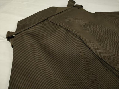 平和屋着物●男性　馬乗り袴　縞　三越扱い　正絹　逸品　AABF9617ck