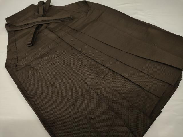 平和屋着物●男性　馬乗り袴　縞　正絹　逸品　AABF9619ck