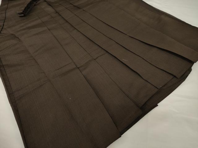 平和屋着物●男性　馬乗り袴　縞　正絹　逸品　AABF9619ck