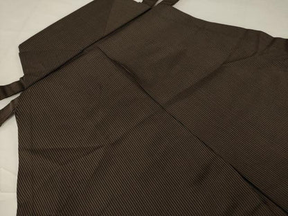 平和屋着物●男性　馬乗り袴　縞　正絹　逸品　AABF9619ck