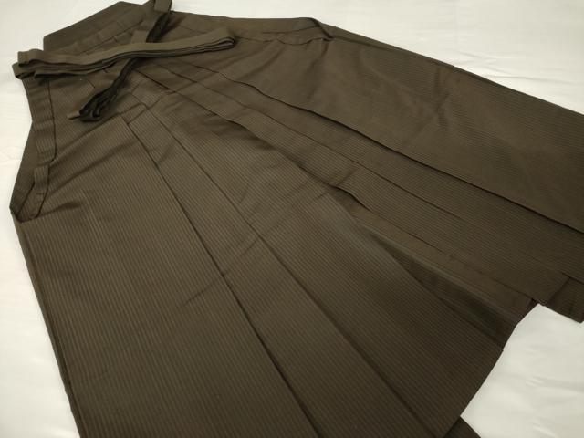 平和屋着物●男性　馬乗り袴　縞　正絹　逸品　AABF9620ck