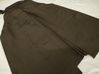 平和屋着物●男性　馬乗り袴　縞　正絹　逸品　AABF9620ck