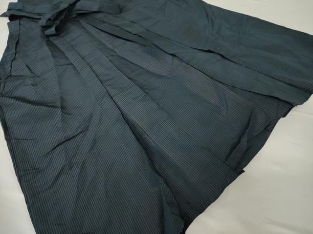 平和屋着物●男性 馬乗り袴 縞 正絹 逸品 AABF9622ck