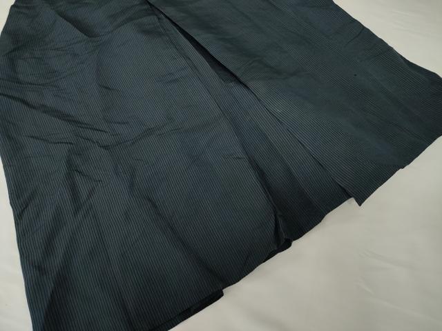 平和屋着物●男性 馬乗り袴 縞 正絹 逸品 AABF9622ck
