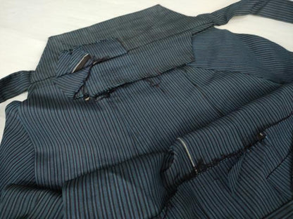 平和屋着物●男性 馬乗り袴 縞 正絹 逸品 AABF9622ck
