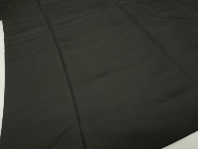 平和屋着物●男性　黒紋付　正絹　逸品　AABF9625ck