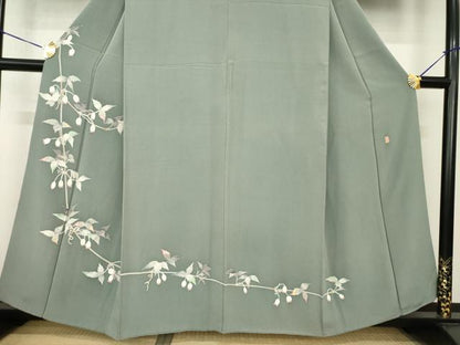 平和屋着物●本加賀友禅作家　吉田淳子　訪問着　枝蕾　正絹　逸品　AABF9632ck