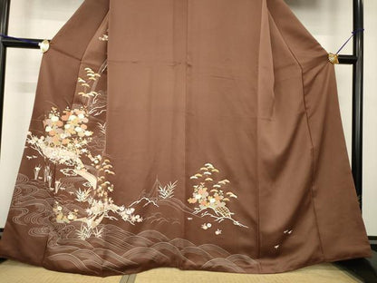 平和屋着物●訪問着 流水花籬文 金彩 正絹 逸品 AABF9635ck