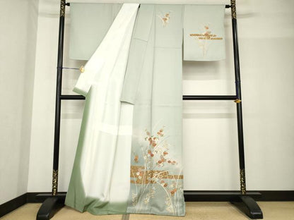 平和屋着物●訪問着　エ霞花文　暈し染め　金彩　正絹　逸品　AABF9637ck