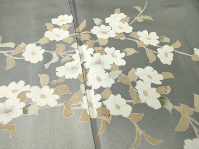 平和屋着物●訪問着　作家物　枝花文　暈し染め　金彩　正絹　逸品　AABF9638ck