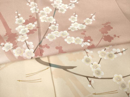 平和屋着物●山口倫由　訪問着　枝梅　松葉　暈し染め　さが美扱い　正絹　逸品　AABF9641ck