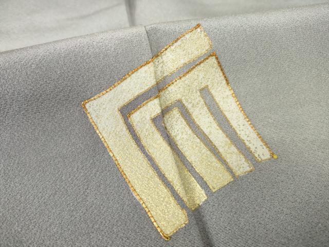 平和屋着物●訪問着　駒刺繍　源氏香　暈し染め　金彩　正絹　逸品　AABF9643ck