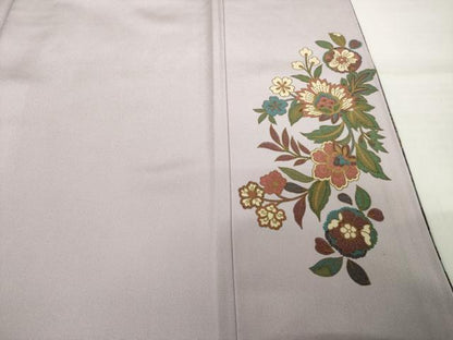 平和屋着物●訪問着 更紗花鳥文 暈し染め 金彩 正絹 逸品 AABF9647ck