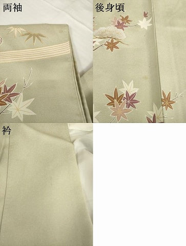 平和屋着物●訪問着 友禅 駒刺繍 松竹梅吉祥風景文 正絹 逸品 AABF9648ck