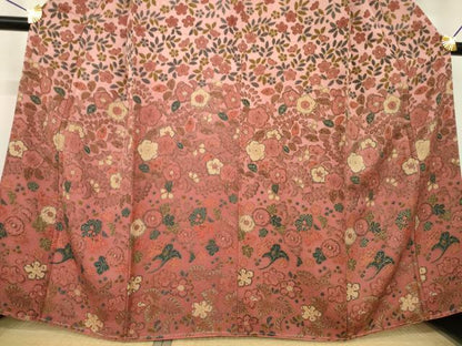 平和屋着物●訪問着 辻が花 舞花文 正絹 逸品 未使用 AABF9652ck