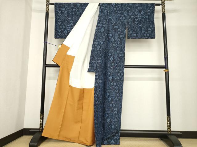 平和屋着物●上質な紬 松竹 正絹 逸品 AABF9653ck
