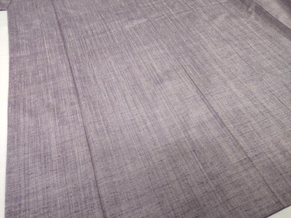 平和屋着物●五代目・諏訪好風　紬　葡萄鼠色　ロング丈　正絹　逸品　AABF9656ck