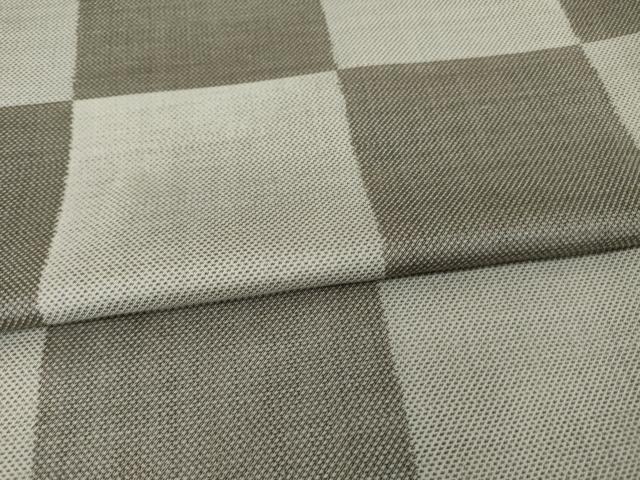 平和屋着物●本場大島紬　市松文　正絹　逸品　AABF9663ck