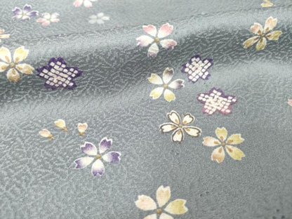 平和屋着物●上質な小紋　舞花文　正絹　逸品　AABF9669ck