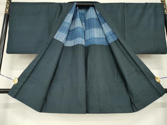 平和屋着物●男性　本場大島紬　アンサンブル　100亀甲　総詰め　キングサイズ　正絹　逸品　AABF9670ck