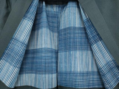 平和屋着物●男性　本場大島紬　アンサンブル　100亀甲　総詰め　キングサイズ　正絹　逸品　AABF9670ck