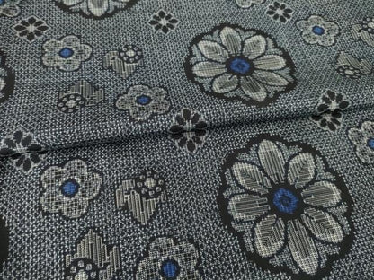 平和屋着物●本場大島紬 割込絣 舞花文 正絹 逸品 AABF9674ck