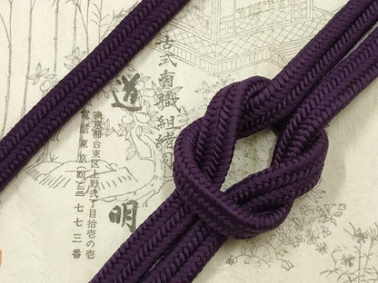 平和屋着物●極上　有職組紐道明　帯締め　冠組　深紫色　宮内庁御用　国立博物館御用　東京芸術大学御用 　逸品　AABF9814ay