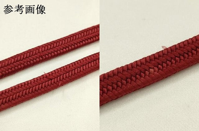 平和屋着物●極上 有職組紐道明 帯締め 冠組 朱・緋色 宮内庁御用 国立博物館御用 東京芸術大学御用 逸品 AABF9823ay
