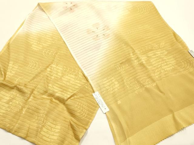 平和屋着物＊夏物　和装小物　帯締め・帯揚げセット　平組　流水花文　暈し染め　正絹　逸品　未使用　AABF9879ay
