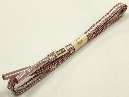 平和屋着物＊夏物　和装小物　帯締め・帯揚げセット　平組　流水花文　暈し染め　正絹　逸品　未使用　AABF9879ay