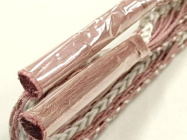 平和屋着物＊夏物　和装小物　帯締め・帯揚げセット　平組　流水花文　暈し染め　正絹　逸品　未使用　AABF9879ay