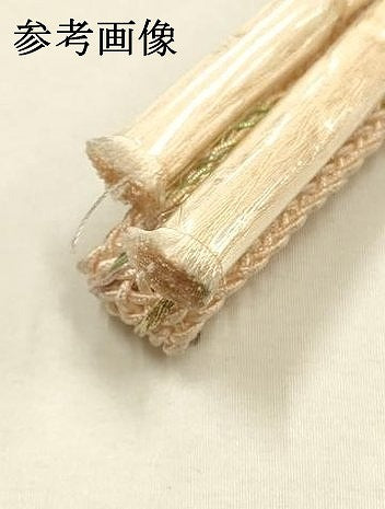 平和屋着物＊夏物 和装小物 帯締め・帯揚げセット レース組 伊賀くみ紐 芝文 露芝 金糸 正絹 逸品 未使用 AABF9880ay