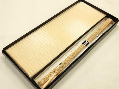 平和屋着物＊夏物　和装小物　帯締め・帯揚げセット　レース組　伊賀くみ紐　霞文　暈し染め　金糸　正絹　逸品　未使用　AABF9881ay