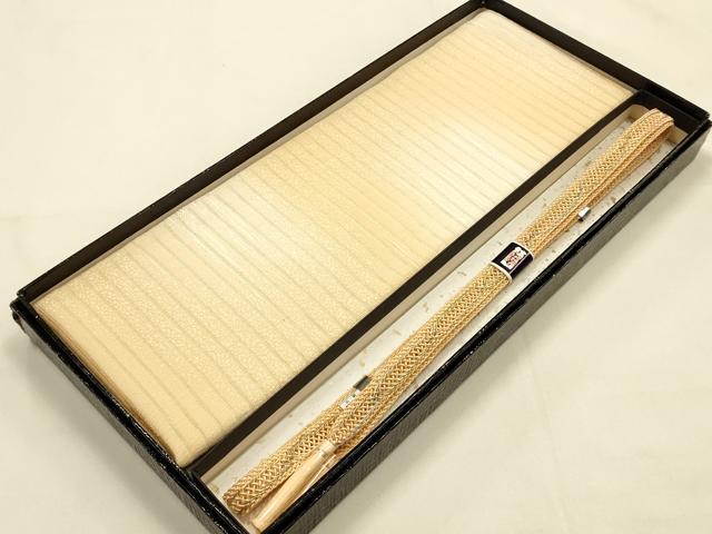 平和屋着物＊夏物　和装小物　帯締め・帯揚げセット　レース組　伊賀くみ紐　霞文　暈し染め　金糸　正絹　逸品　未使用　AABF9881ay