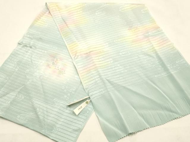 平和屋着物＊夏物 和装小物 帯締め・帯揚げセット レース組 霞文 流水花地紋 暈し染め 正絹 逸品 未使用 AABF9882ay