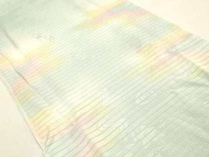 平和屋着物＊夏物 和装小物 帯締め・帯揚げセット レース組 霞文 流水花地紋 暈し染め 正絹 逸品 未使用 AABF9882ay