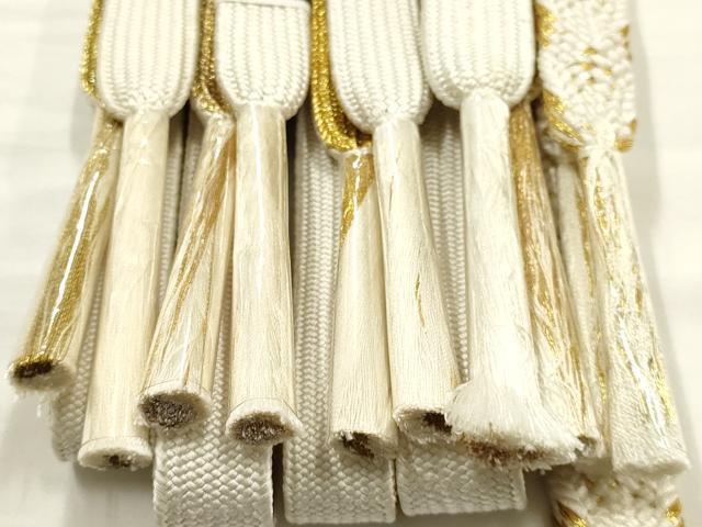 平和屋着物●和装小物　上質な帯締め5本セット　礼装用　高麗組　金糸　亀房付き　正絹　逸品　未使用　AABF9890ay