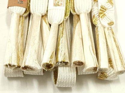 平和屋着物●和装小物　上質な帯締め5本セット　礼装用　高麗組　金糸　亀房付き　正絹　逸品　未使用　AABF9892ay