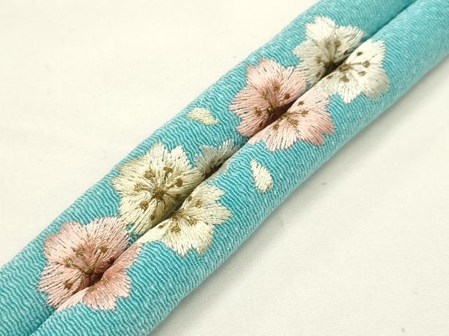 平和屋着物●和装小物　上質な帯締め3本セット　丸ぐけ　刺繍　松竹梅　花柄　金糸　撚り房　逸品　AABF9899ay